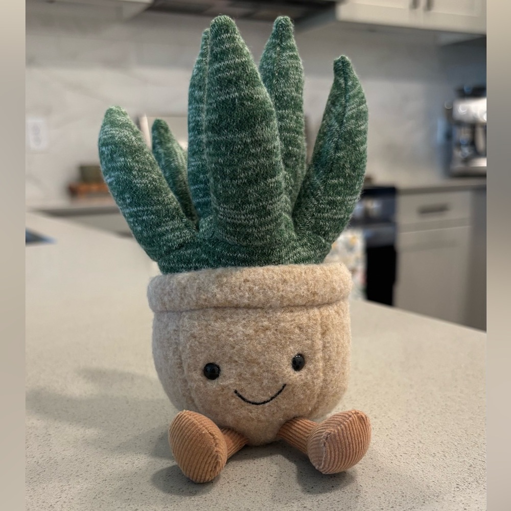 🪴 Jellycat Amuseable Aloe Vera Plant Smiling Succulent Plush Toy Rare Retired